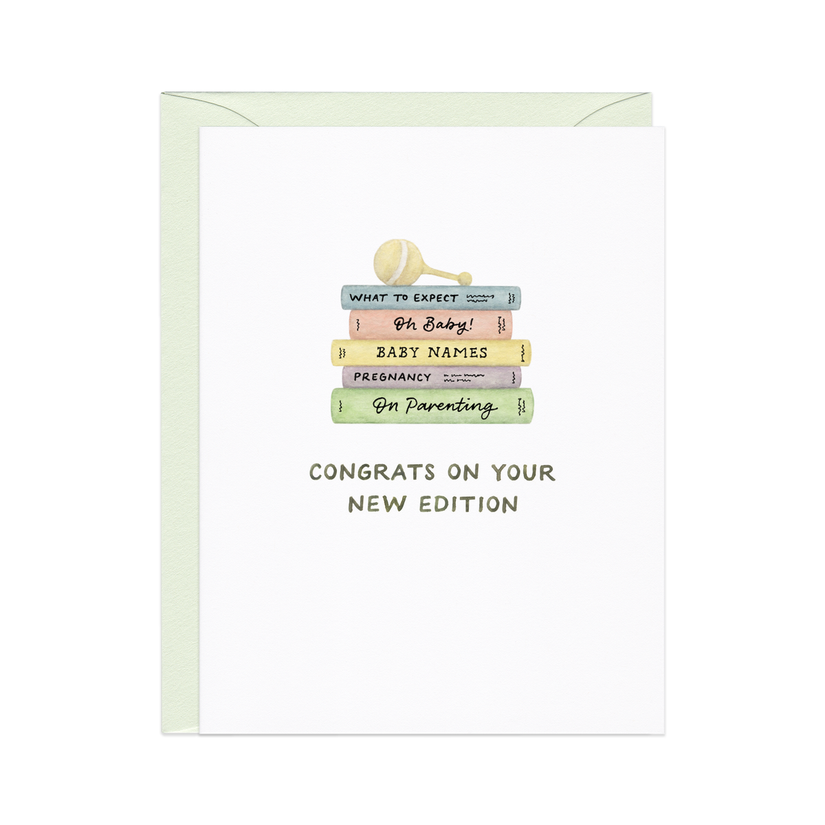 Amy Zhang - New Edition — Book Pun New Baby Congrats Card - Baby Dill