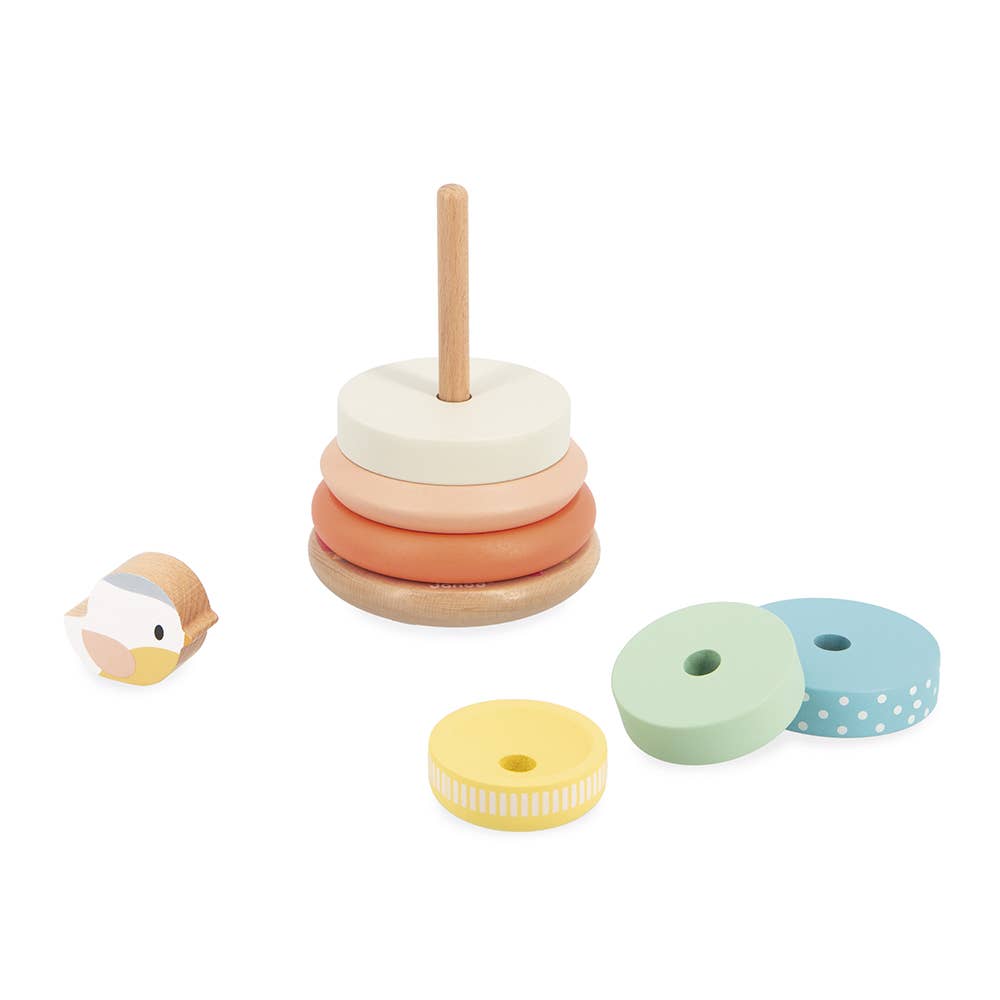 Wooden Birds Nest Stacker & Rocker Toy