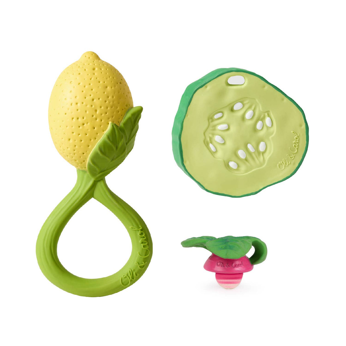 Teether Gift Set - Lemon Rattle Cucumber Radish