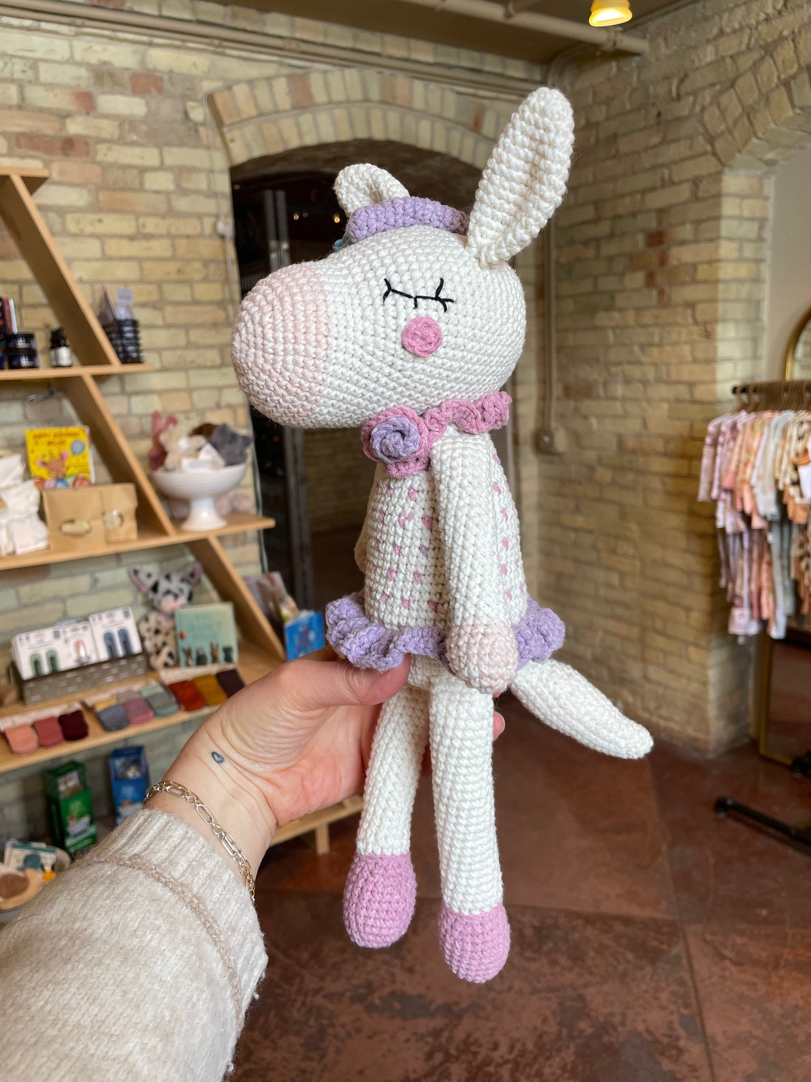 Handmade Local Heirloom Stuffie - Crochet Horse - Baby Dill