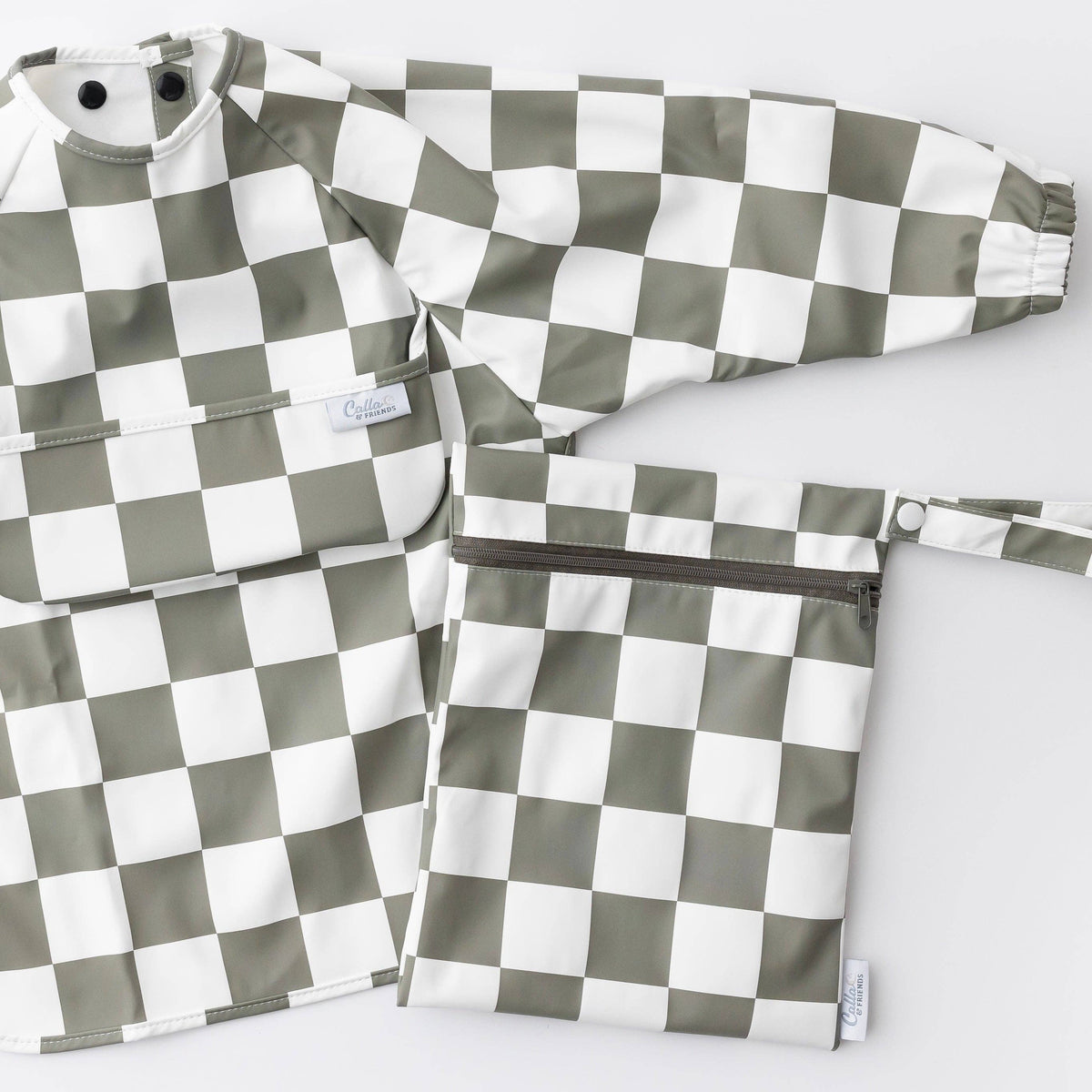 Long Sleeve Bib - Checkered