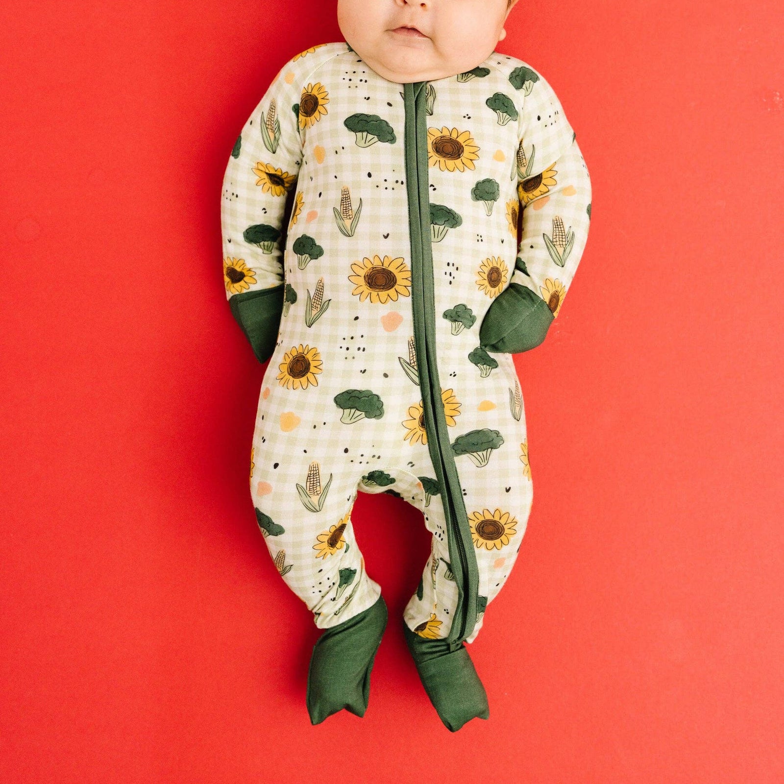 Little One Shop - Country Picnic Bamboo Sleeper - Baby Dill