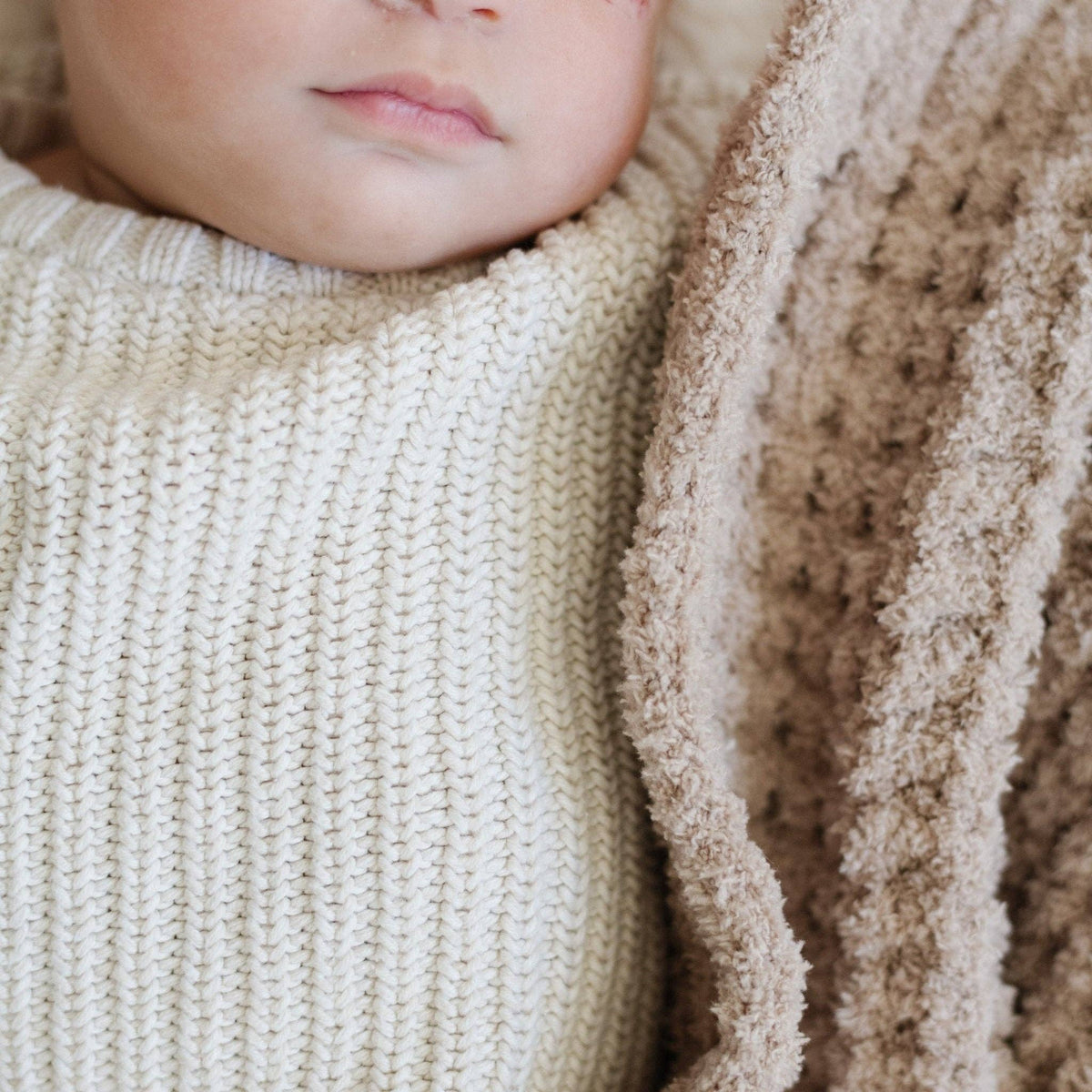 Saranoni - WAFFLE KNIT MINI BLANKETS - Baby Dill