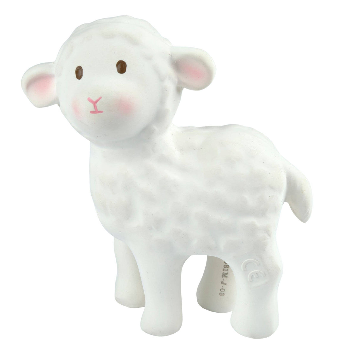 Bahbah the Lamb Organic Rubber Teether, Rattle & Bath Toy - Baby Dill