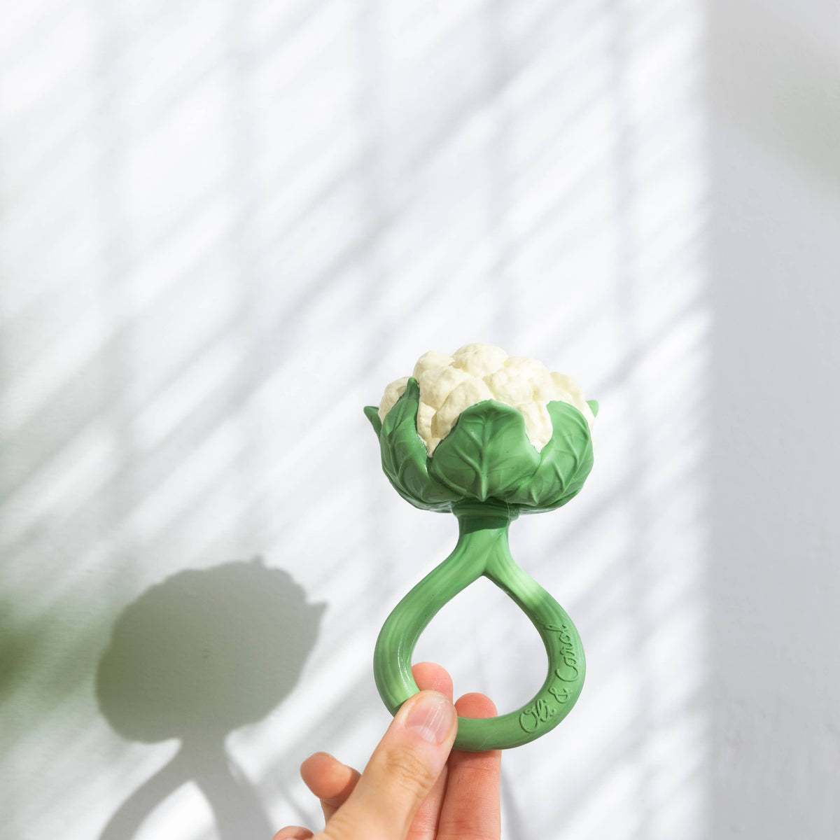 Cauliflower Organic Rubber Rattle - Baby Dill