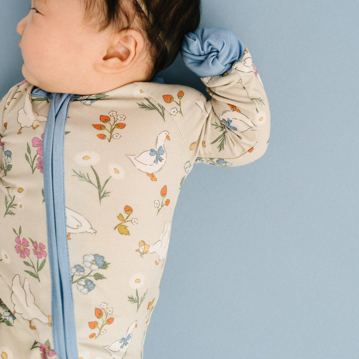 Little One Shop - Garden Goose Bamboo Sleeper - Baby Dill
