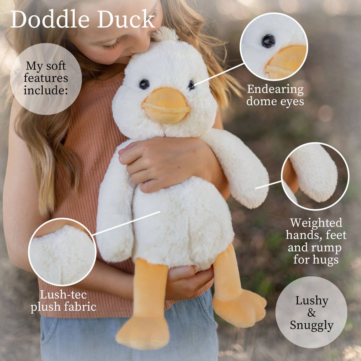 Lushees Off White Duck Plushie