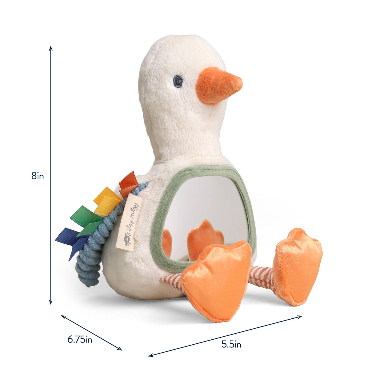 Itzy Ritzy - *NEW* Itzy Bitzy Mirror™ Sensory Tummy Time Mirror - Goose - Baby Dill