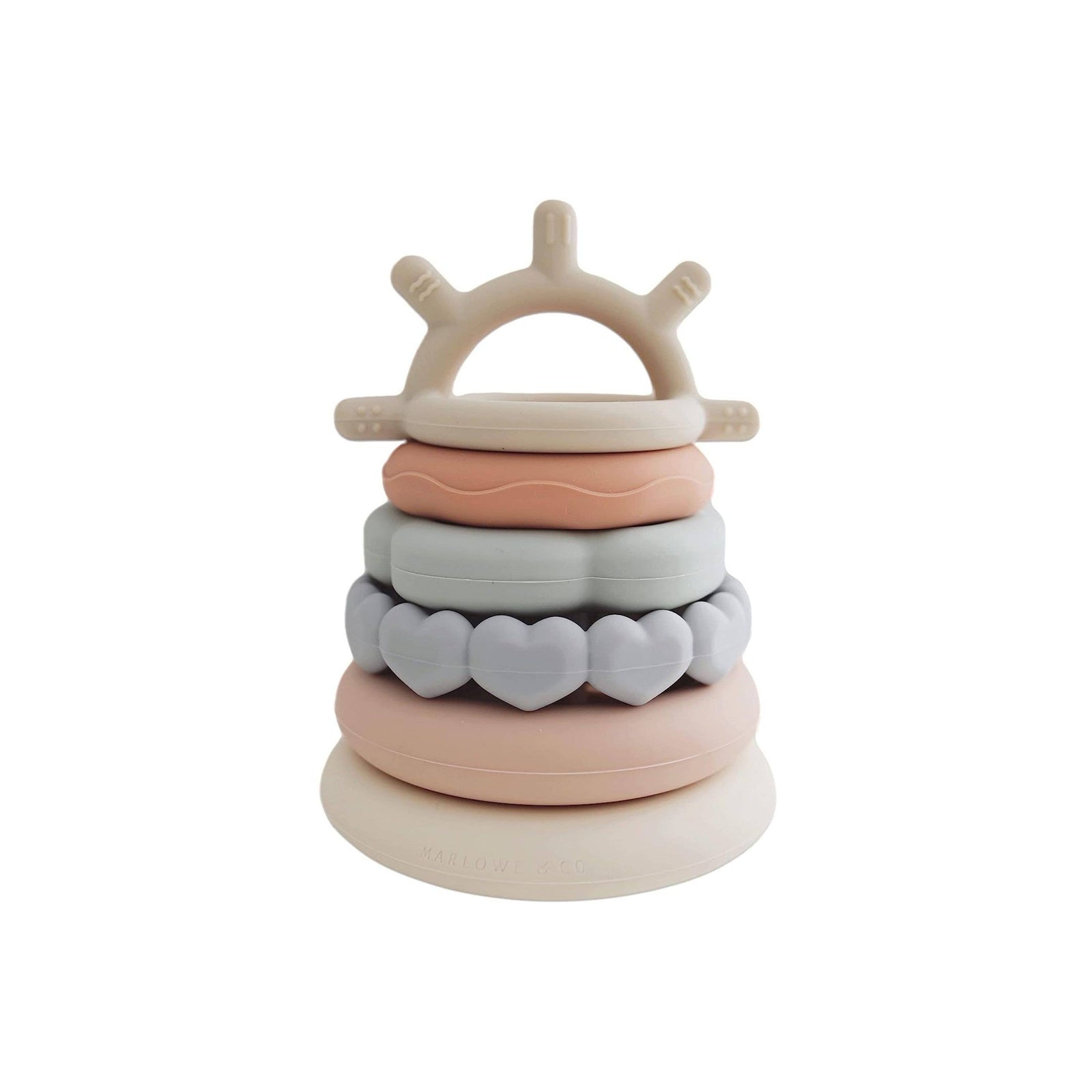 Classic Silicone Stacking Teething Ring Toy - Baby Dill