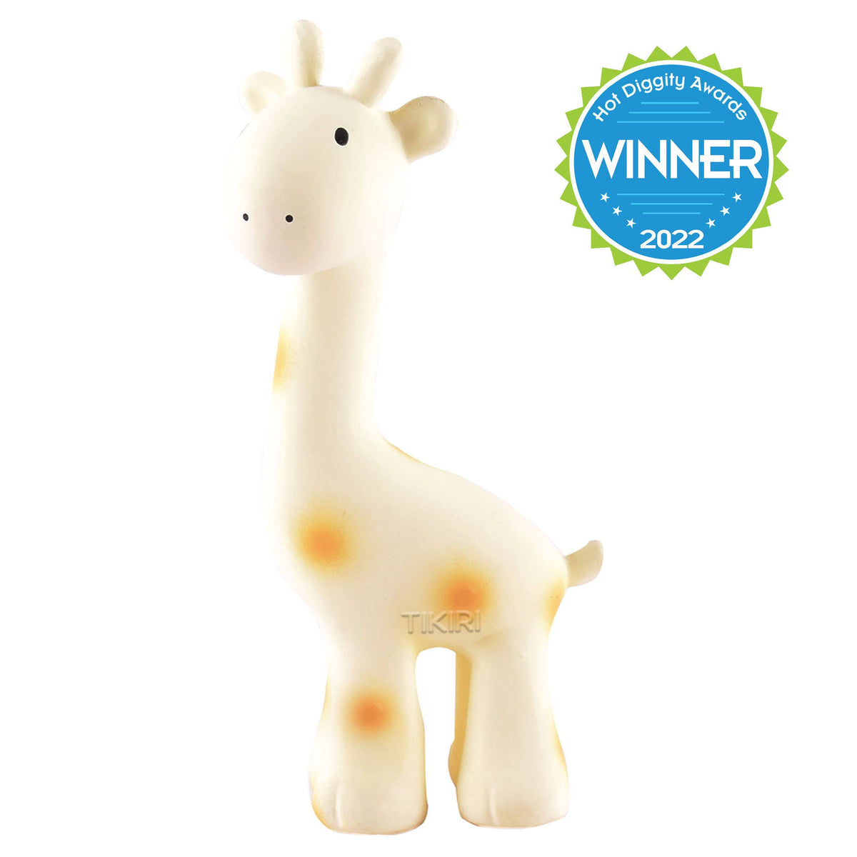 Giraffe Natural Organic Rubber Teether, Rattle & Bath Toy - Baby Dill