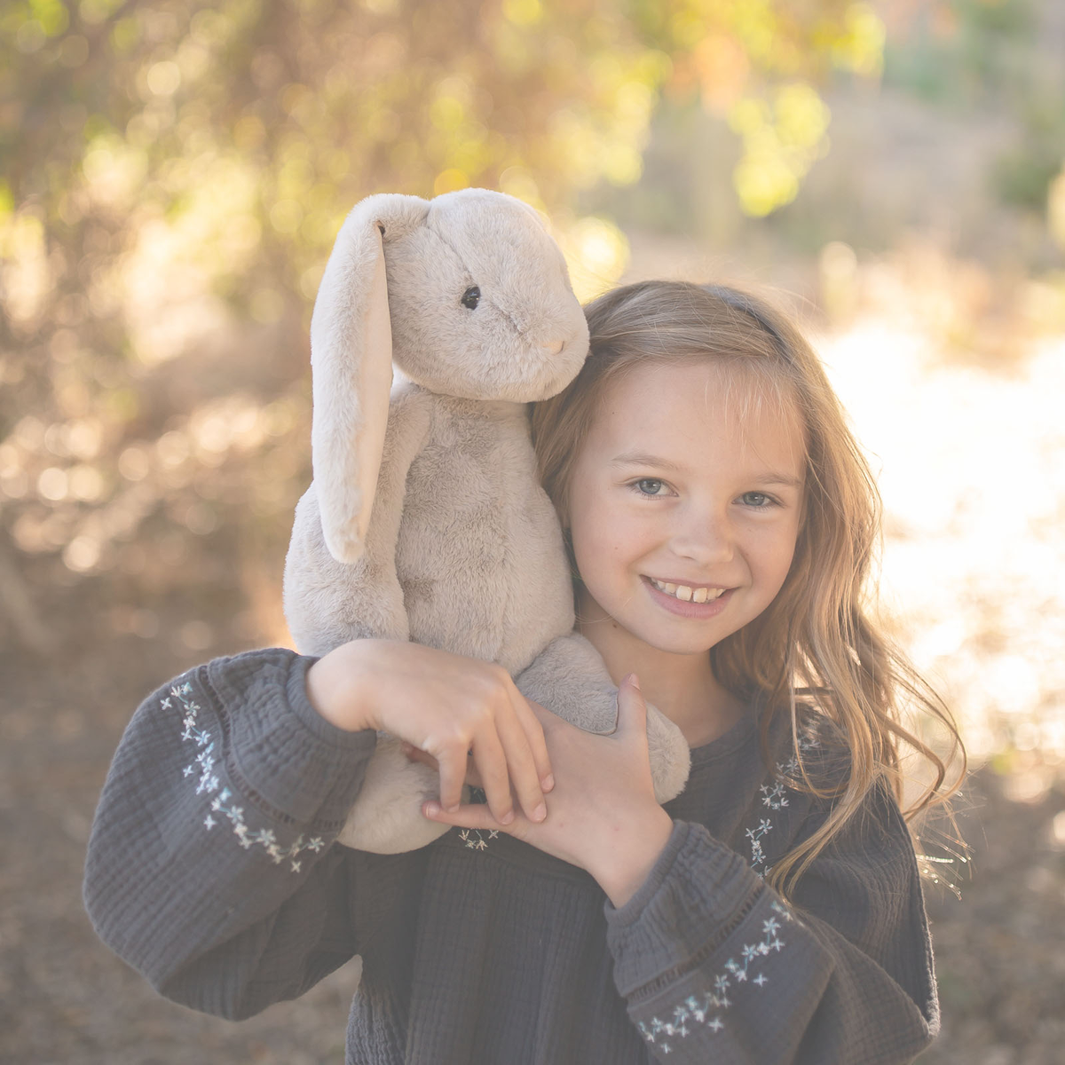 Suede Mink Bunny Gray Plush - Baby Dill