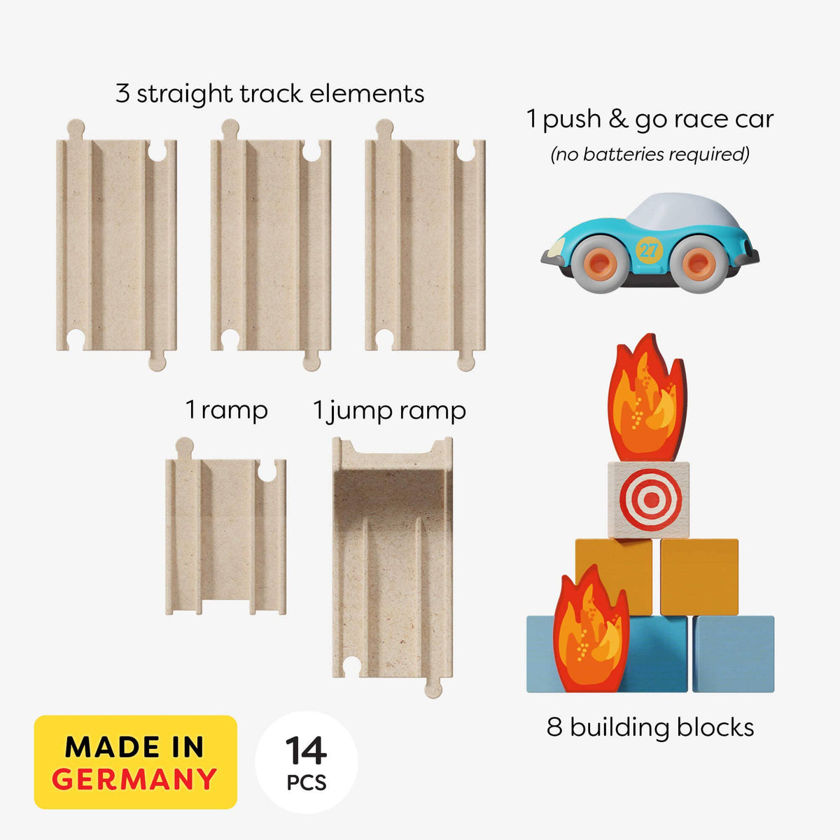 Wooden Car & Track Stunt Jump