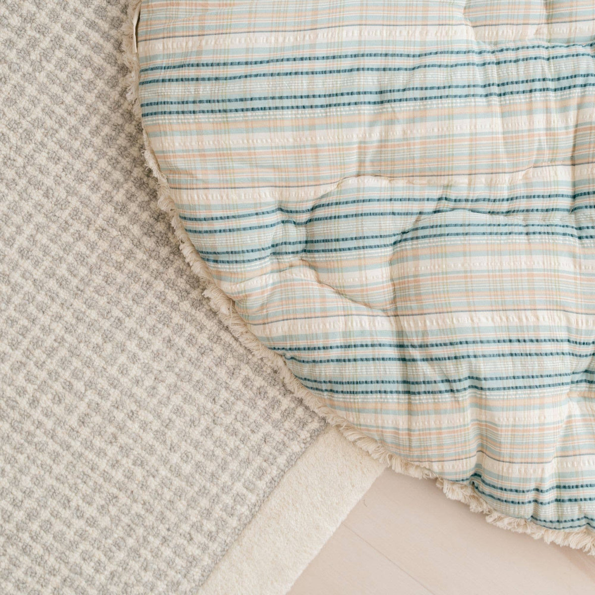 Charlie Farmhouse Quilted Play Mat - Baby Dill