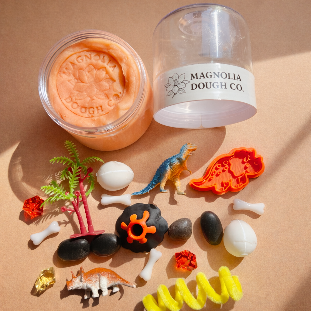 Sensory Play Dough Jar | Dino Sensory Jar