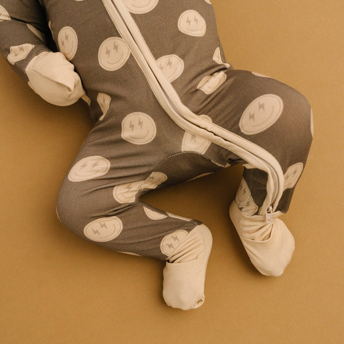 Neutral Smileys Double Zip Bamboo Sleeper