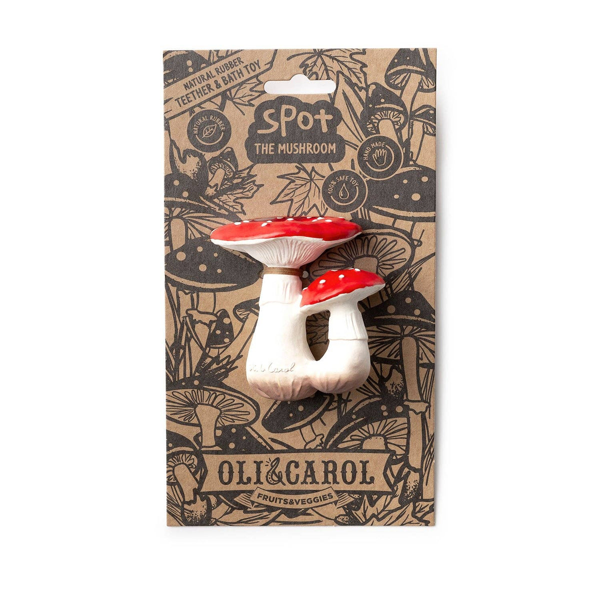 Spot the Mushroom Rubber Teether
