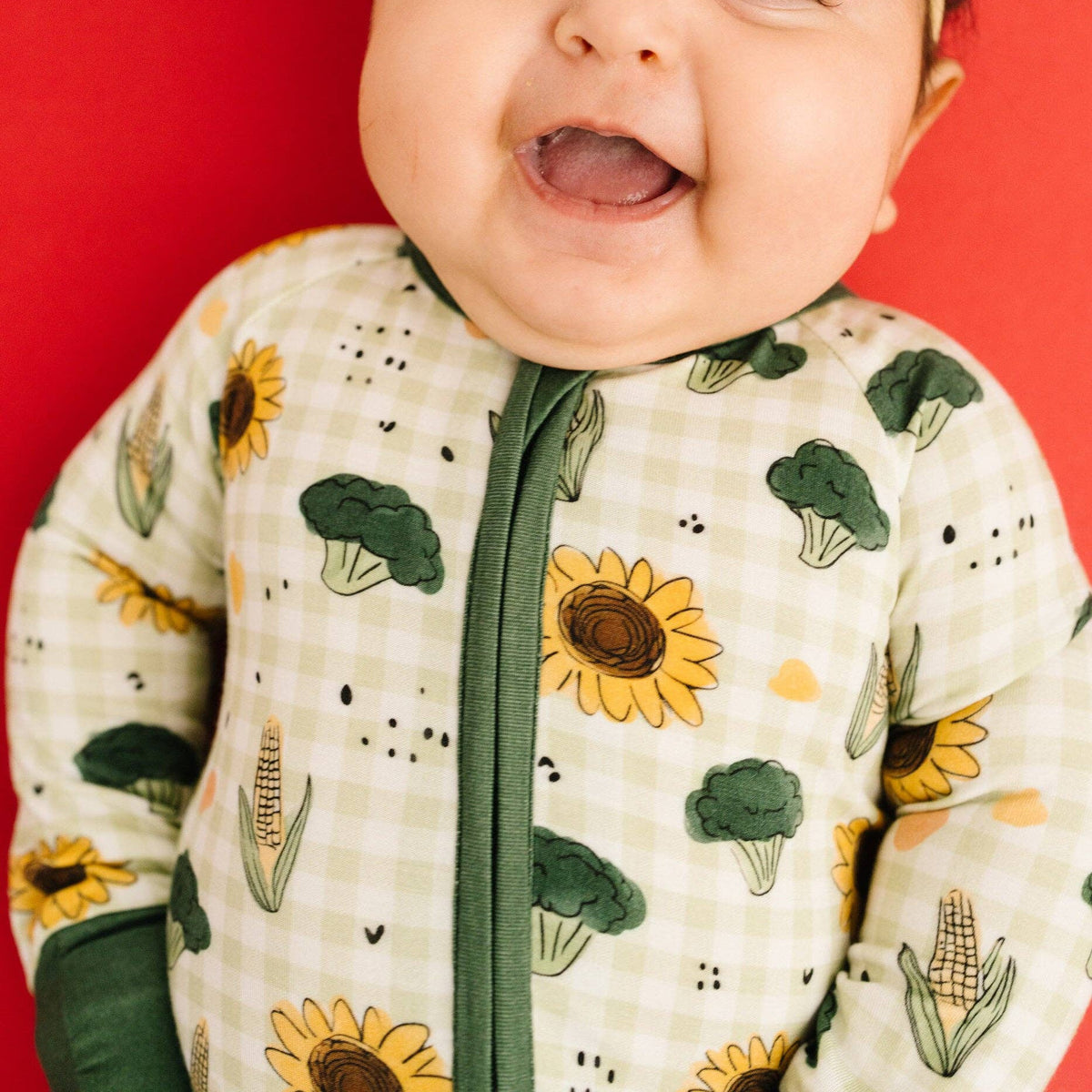 Little One Shop - Country Picnic Bamboo Sleeper - Baby Dill