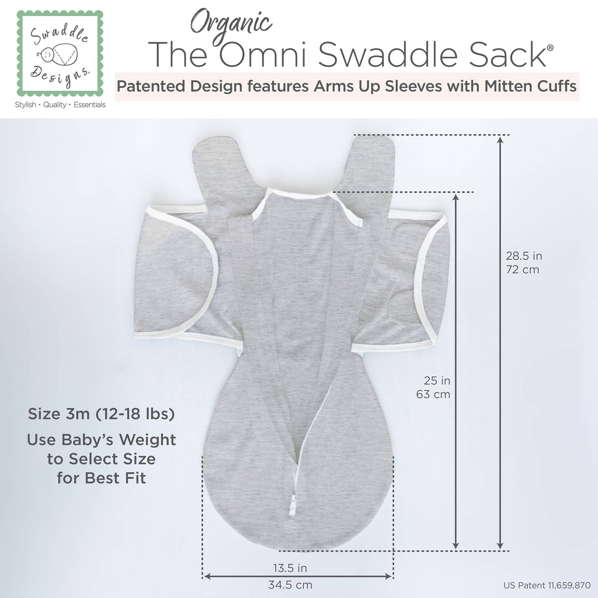 SwaddleDesigns - Organic Omni Swaddle Sack, Watercolor Poppies
