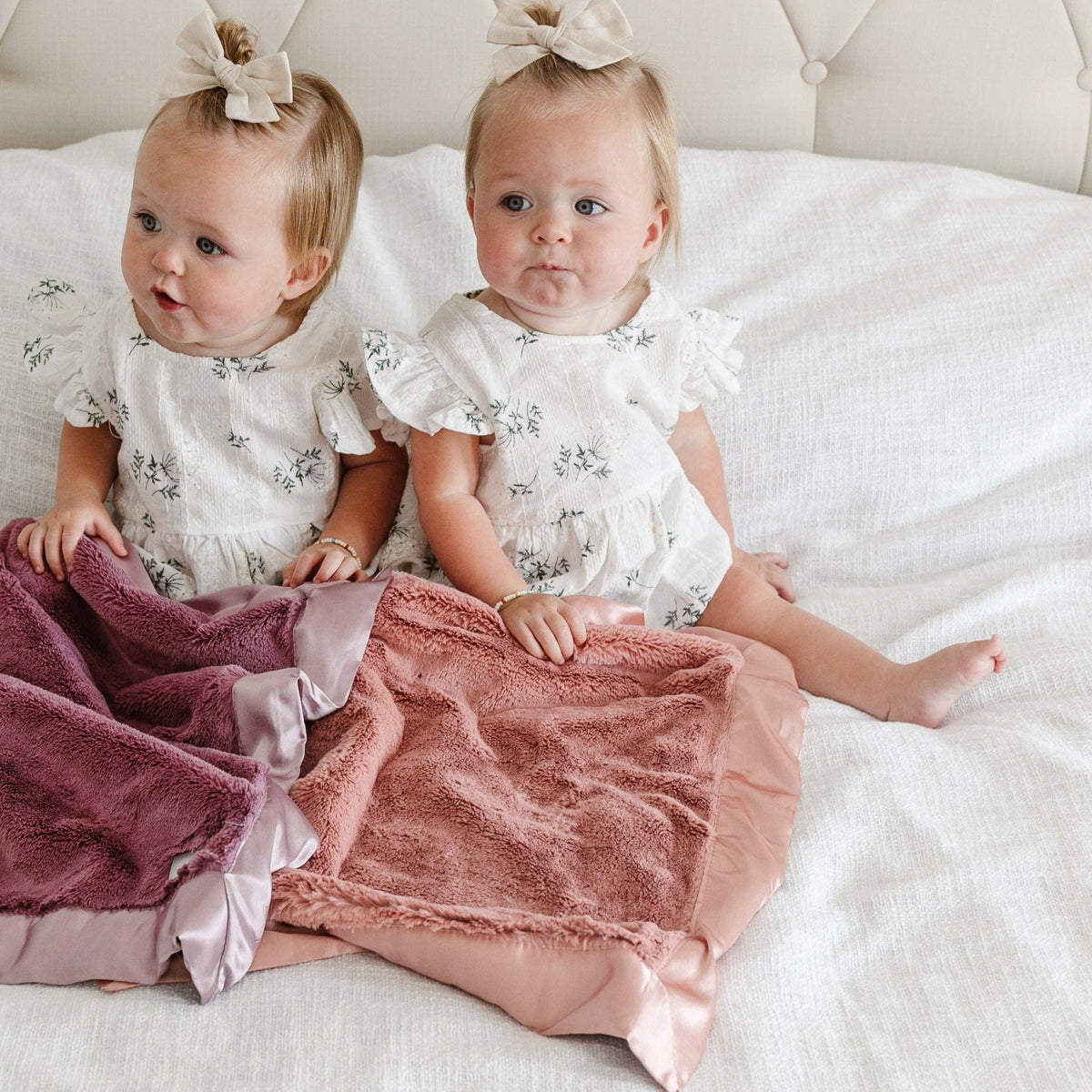 Satin Border Mini Blankets - Baby Dill