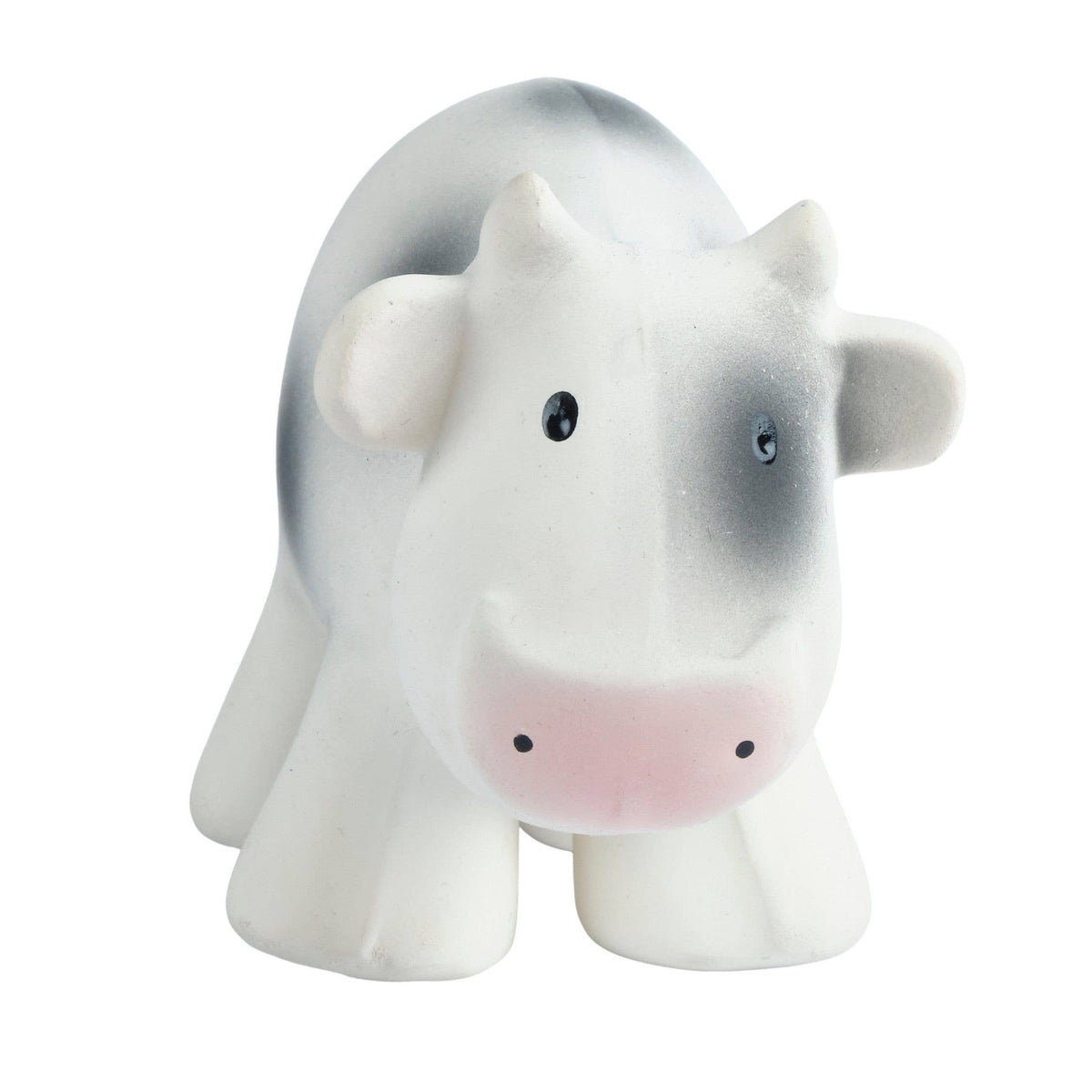 Cow Natural Organic Rubber Teether, Rattle &amp; Bath Toy