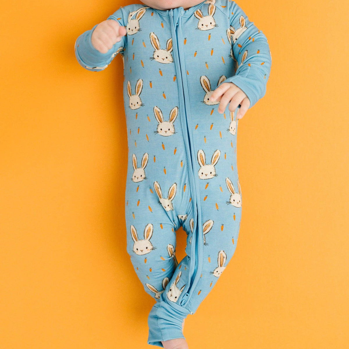 Little One Shop - Garden Bunny Bamboo Sleeper - Baby Dill