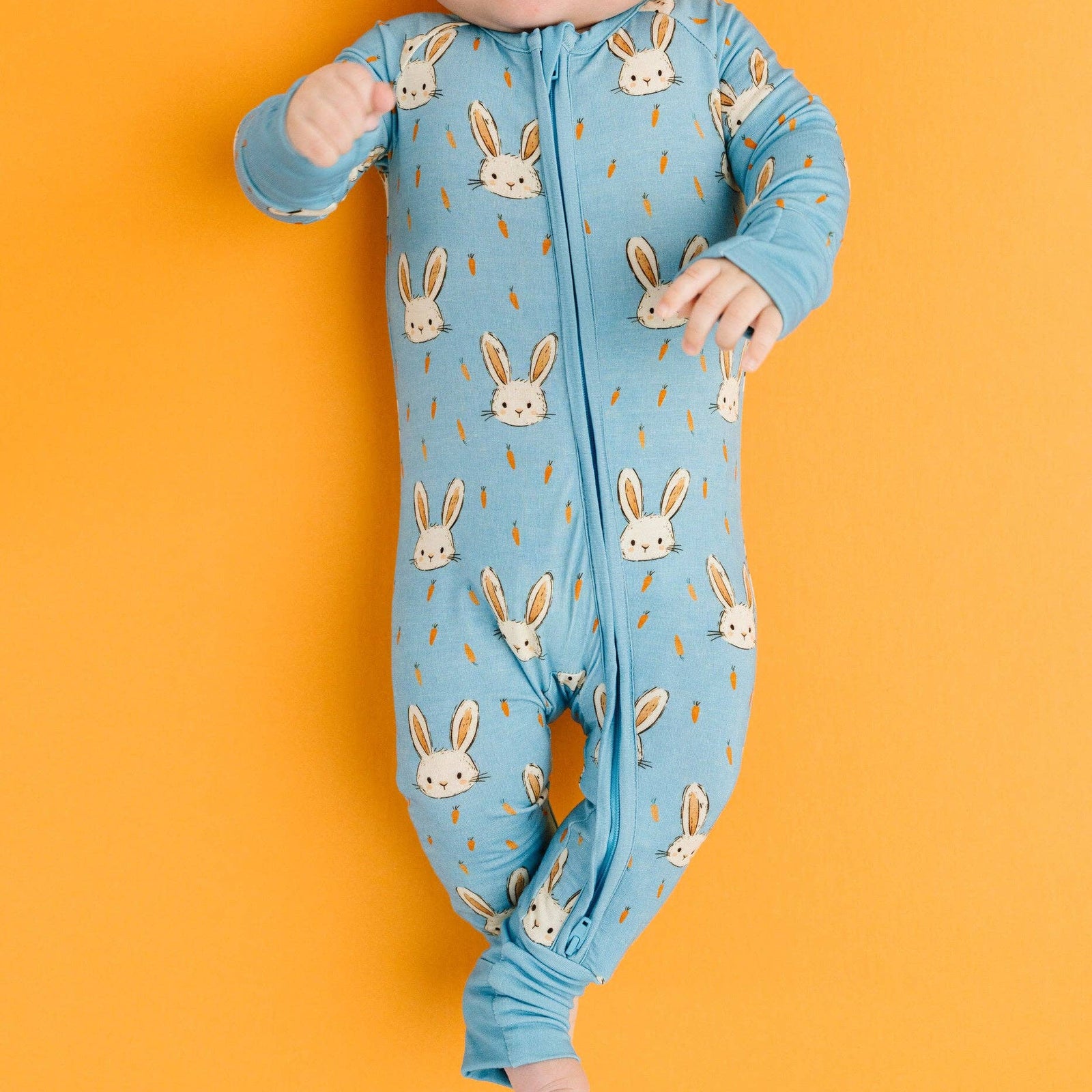 Little One Shop - Garden Bunny Bamboo Sleeper - Baby Dill