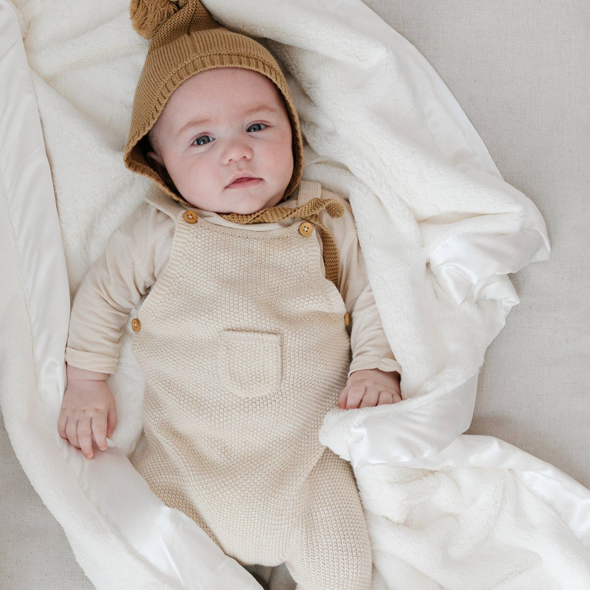 Satin Border Receiving Blanket - Baby Dill