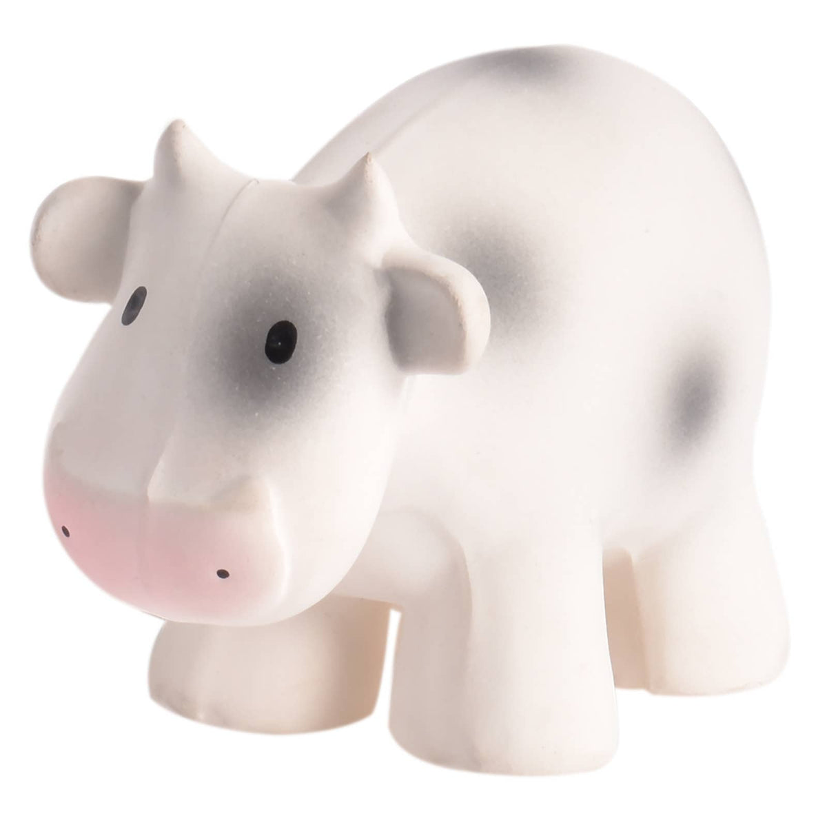 Cow Natural Organic Rubber Teether, Rattle &amp; Bath Toy