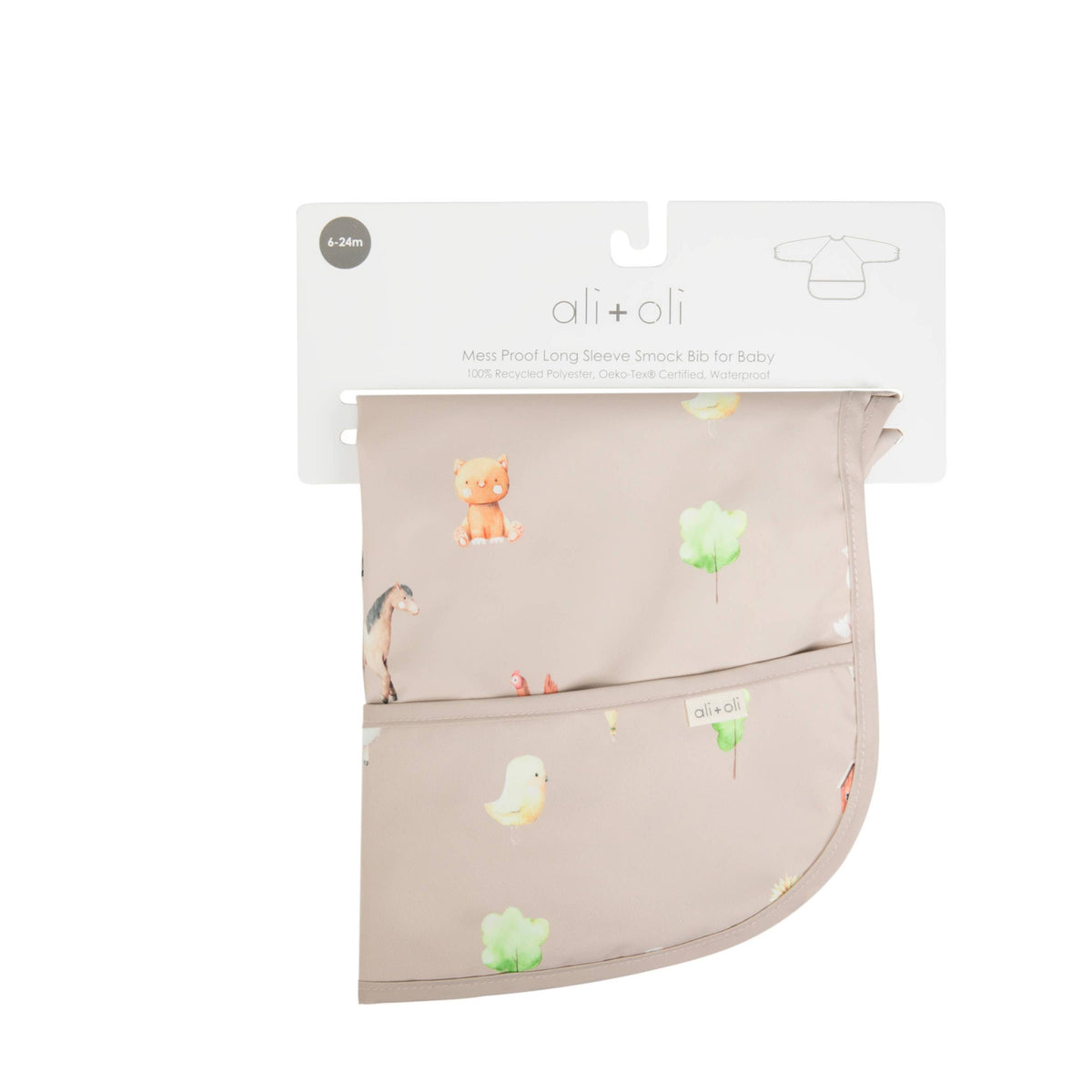 Smock Bib for Baby & Toddler Long Sleeve - Baby Dill
