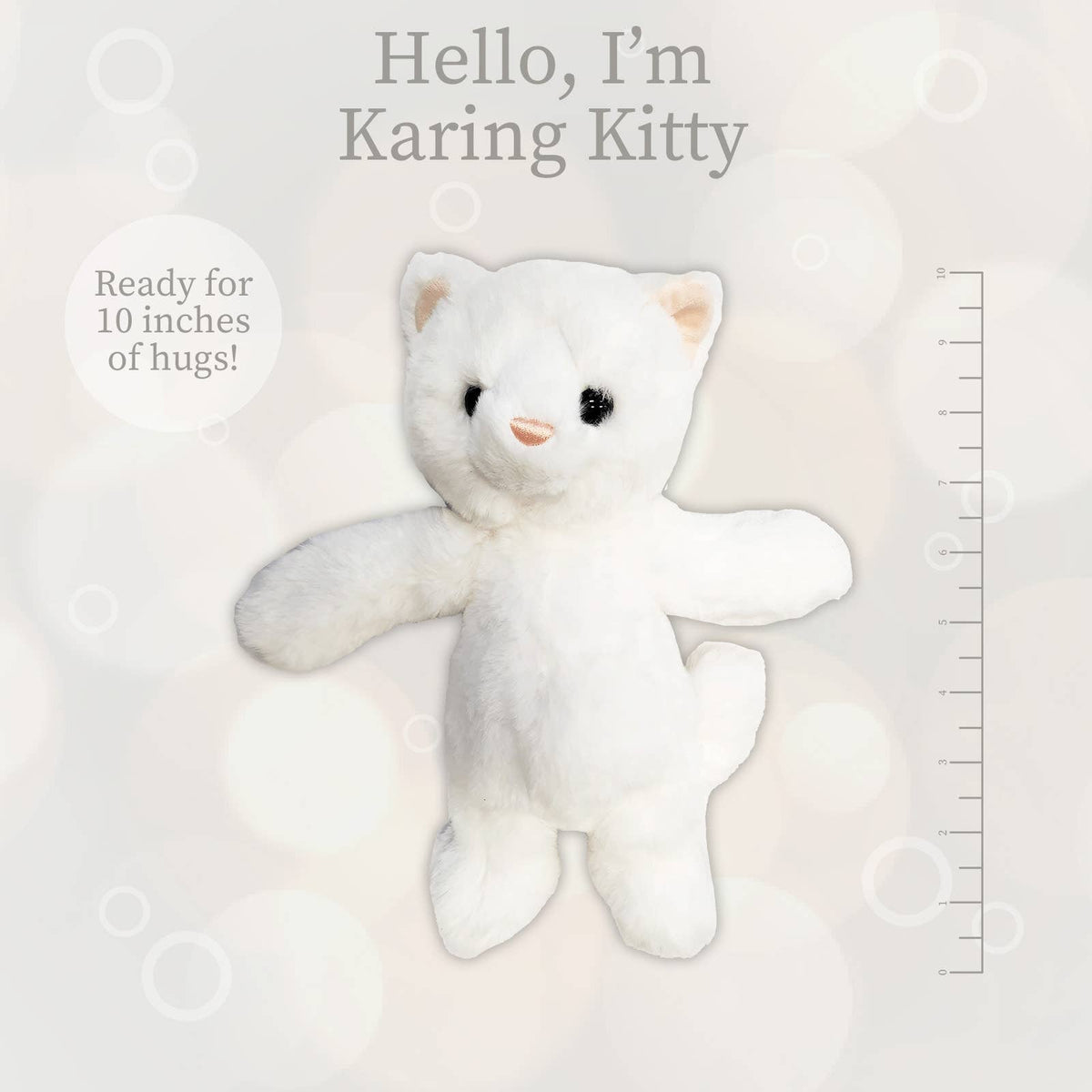 White Kitten Plush Stuffed Animal