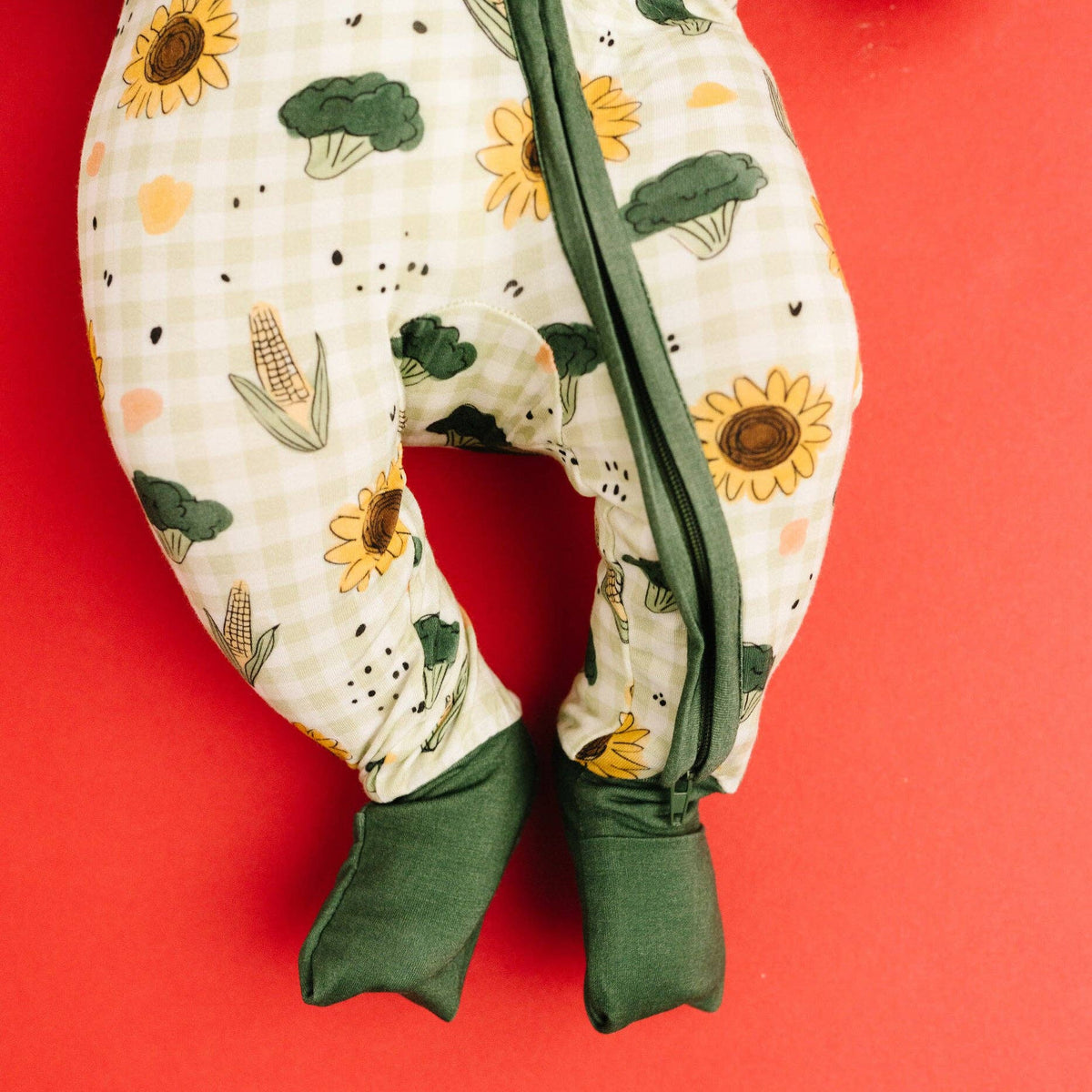 Little One Shop - Country Picnic Bamboo Sleeper - Baby Dill