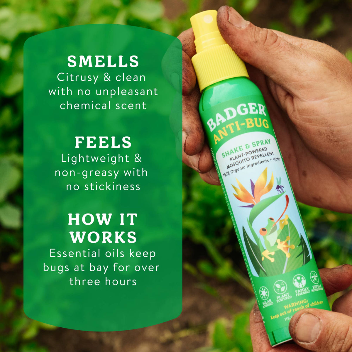 Badger Bug Spray, Mosquito Repellent, Organic & Deet-Free - Baby Dill