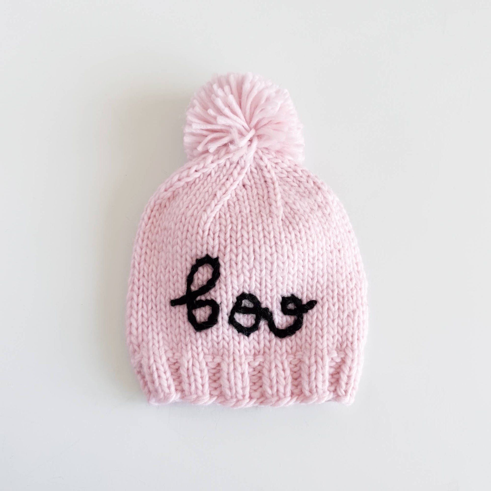 Boo Embroidered Pom Baby Hat - Baby Dill