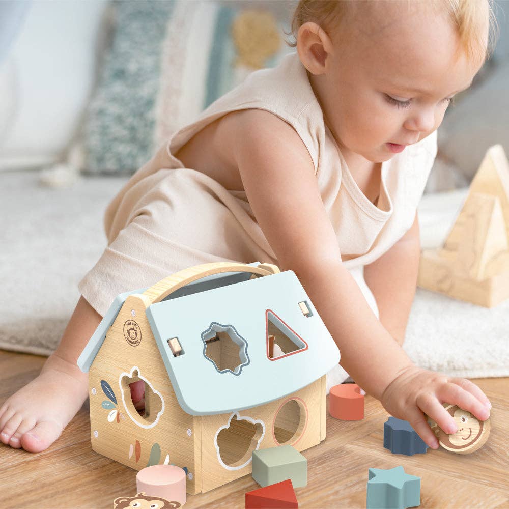 Wood House Shape Sorter - Baby Dill