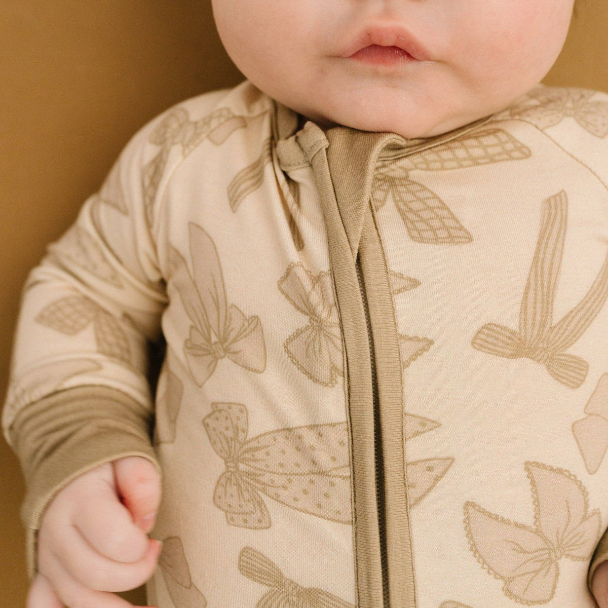 Neutral Bows Double Zip Bamboo Sleeper