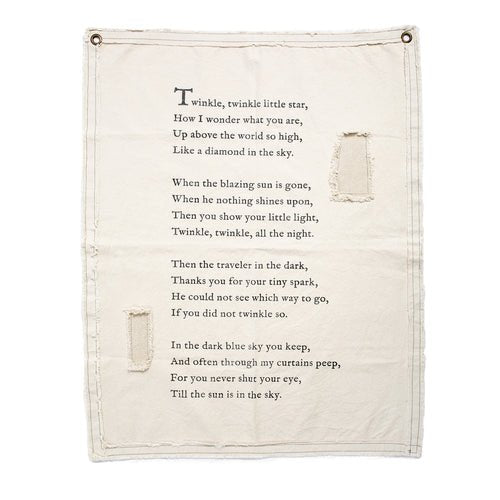 Twinkle Little Star Canvas Wall Tarp - 31.5x40