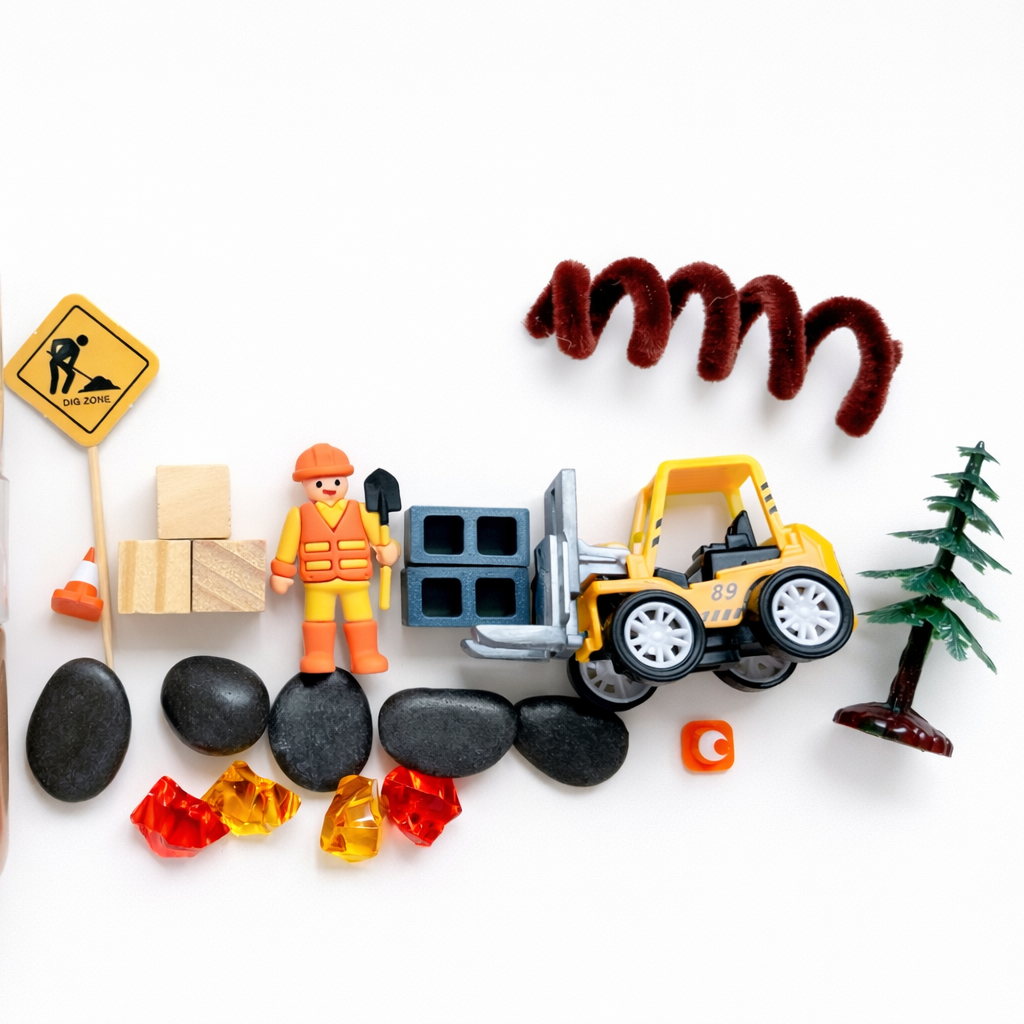 Sensory Play Dough Kit – Construction Theme Toddler Toy