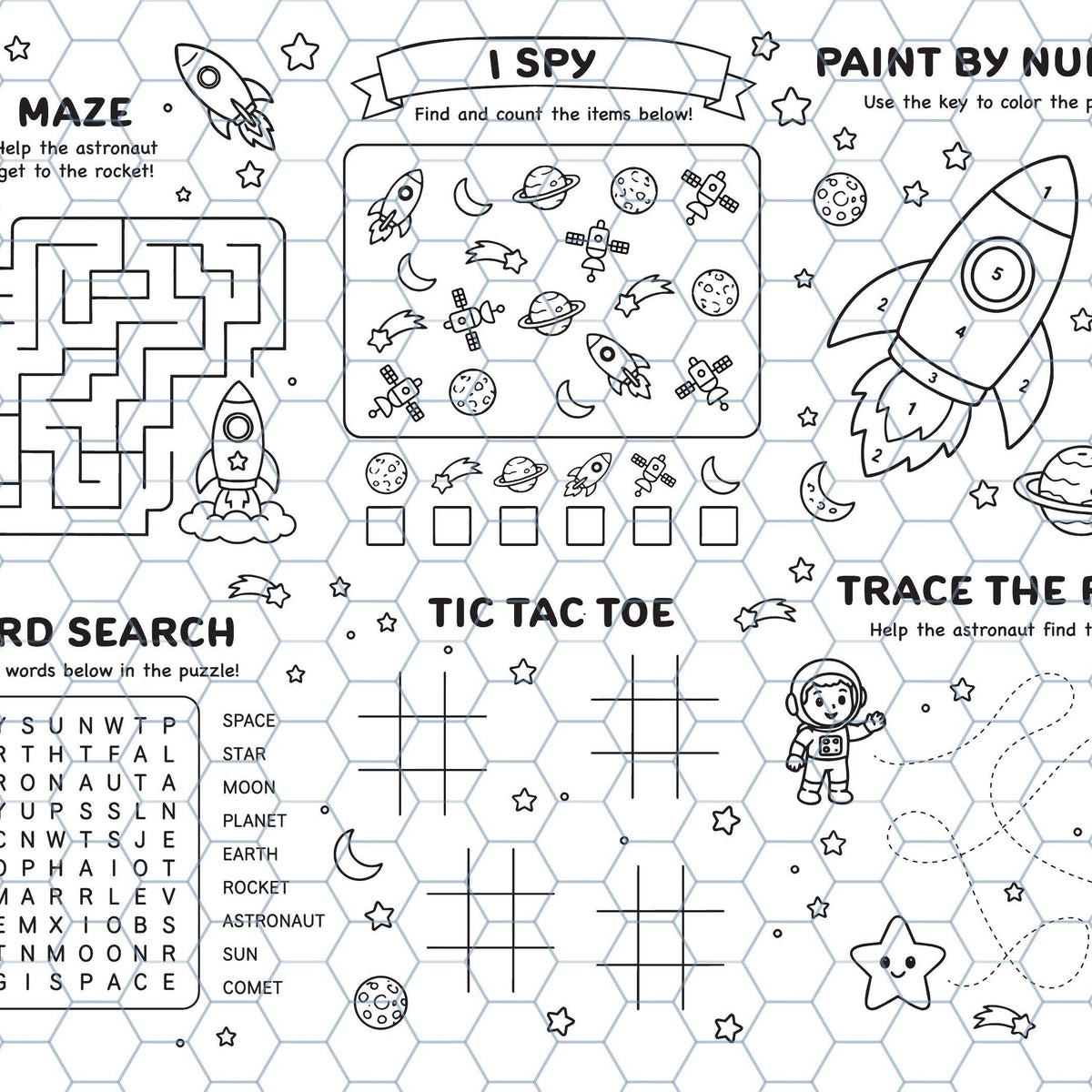 Out of This World! Reusable Coloring Mat