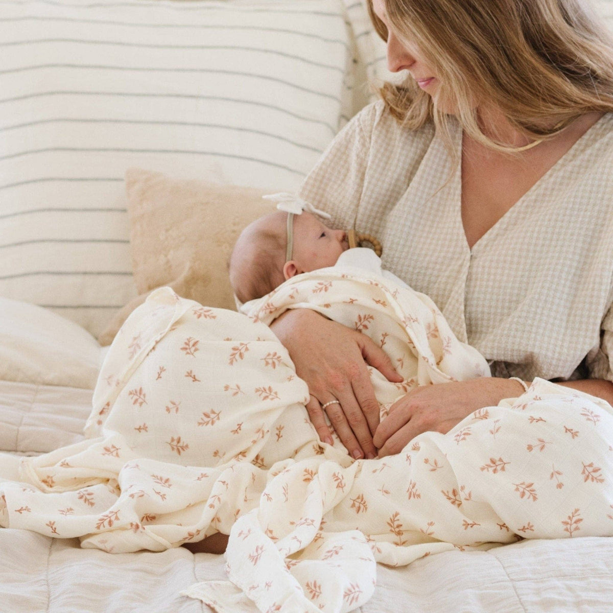 Bamboo Muslin Rayon Swaddle - Baby Dill