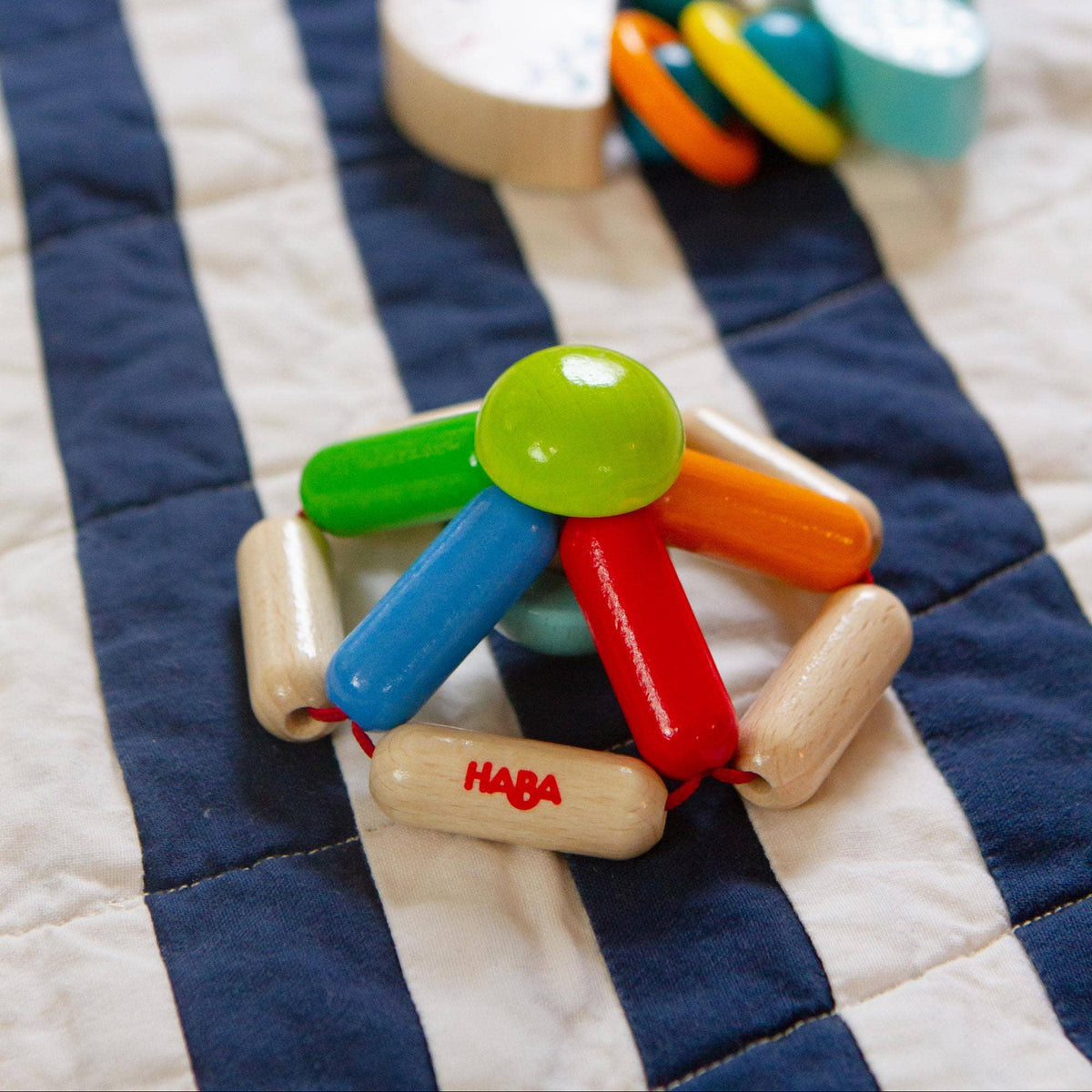 Color Carousel Wooden Baby Rattle - Baby Dill