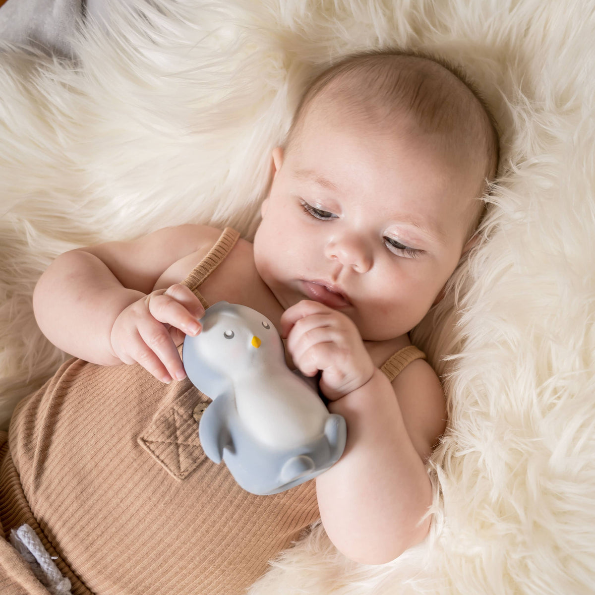 Arctic Penguin Organic Rubber Teether