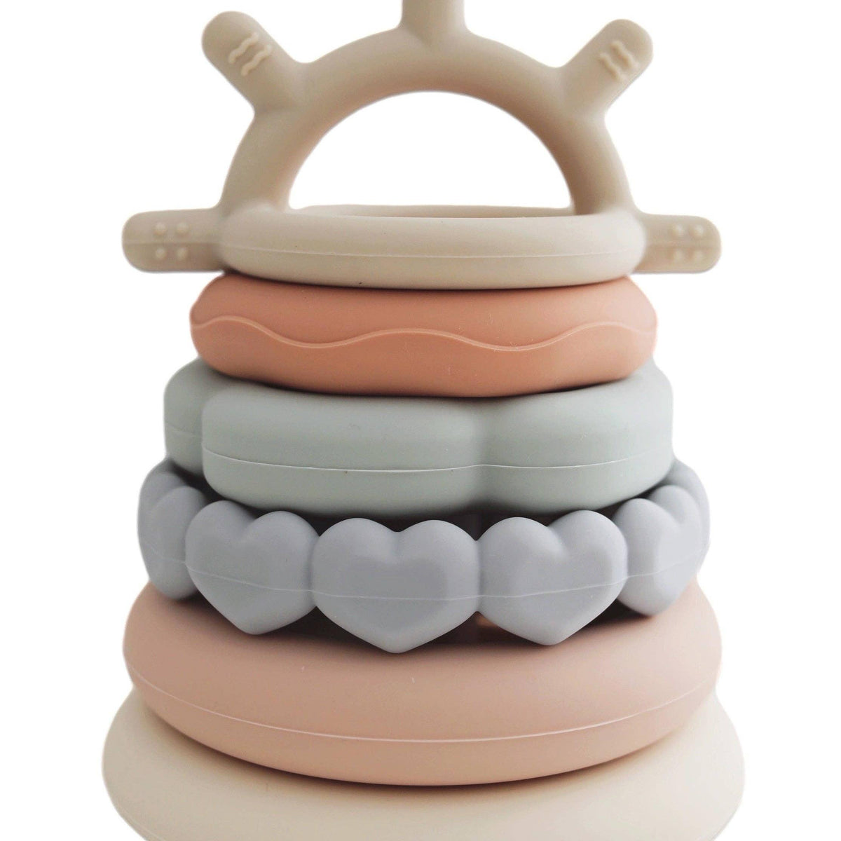 Classic Silicone Stacking Teething Ring Toy