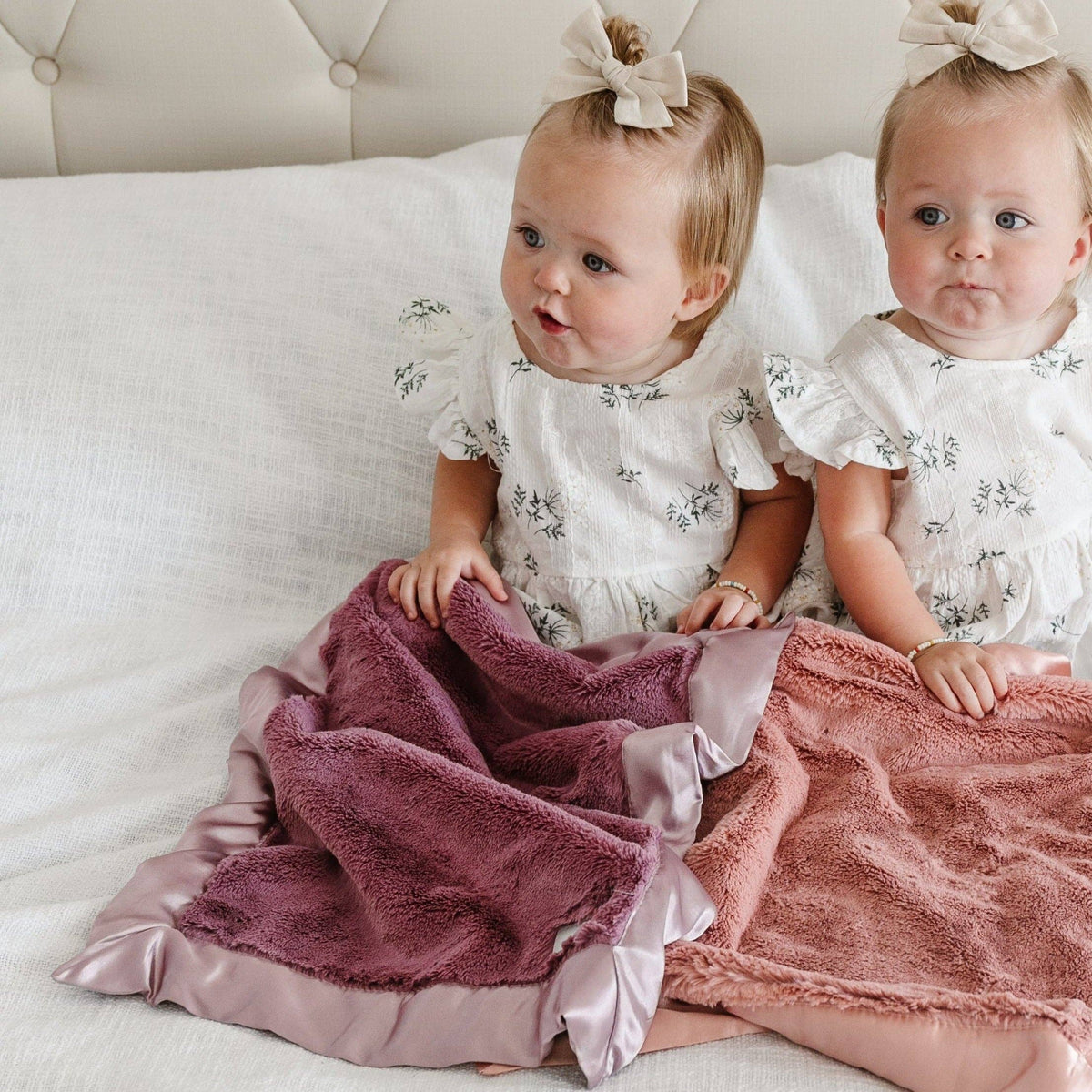 Satin Border Mini Blankets - Baby Dill