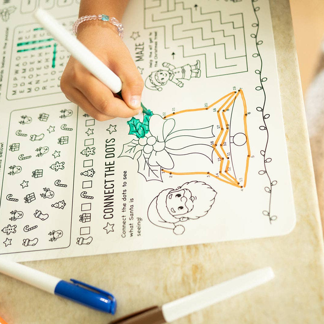 Christmas Reusable Silicone Coloring Mat