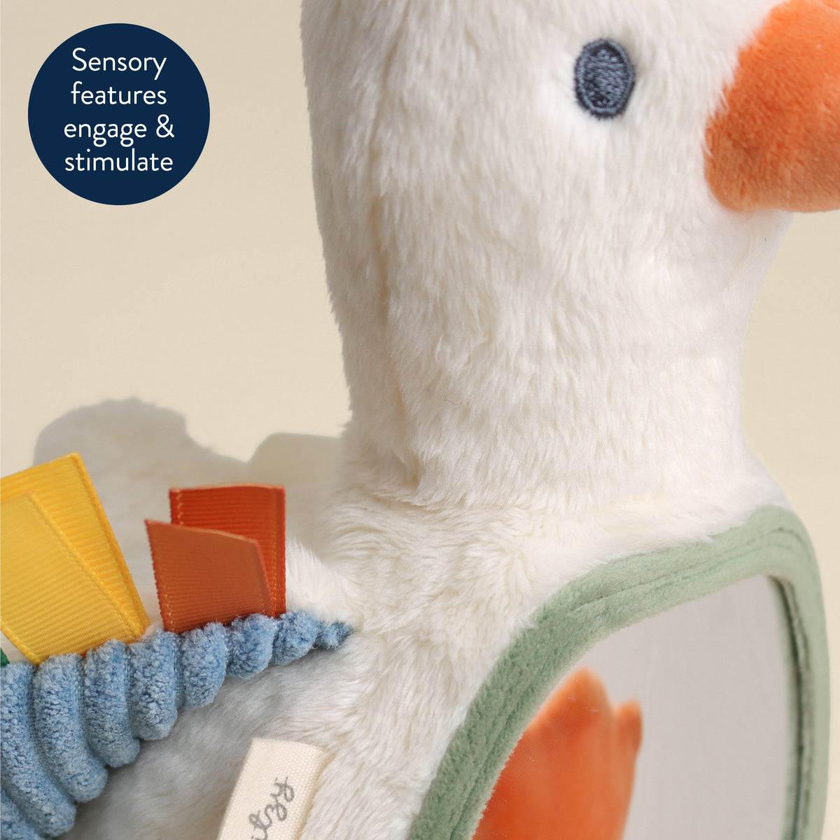 Itzy Ritzy - *NEW* Itzy Bitzy Mirror™ Sensory Tummy Time Mirror - Goose - Baby Dill