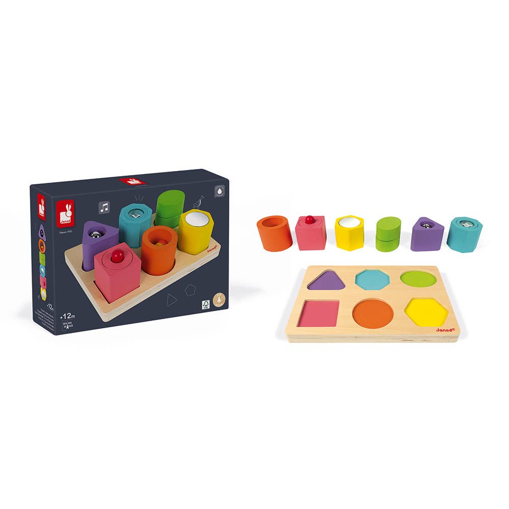 Wood Shapes & Sounds | 6 Block Puzzley