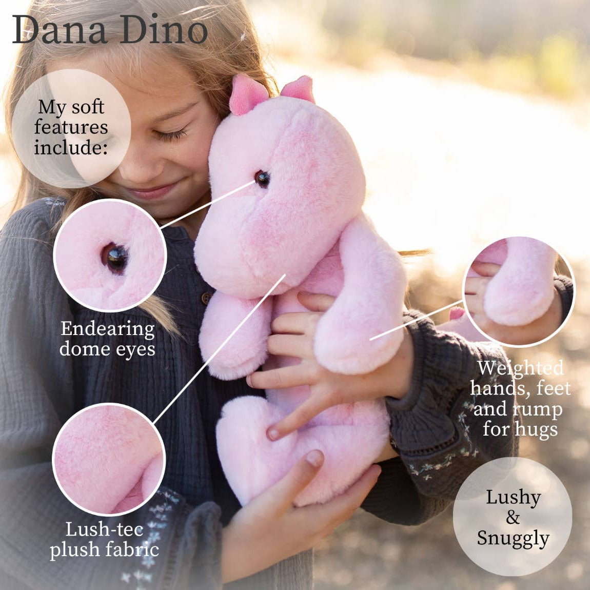 Pink Dino Plushie - Baby Dill