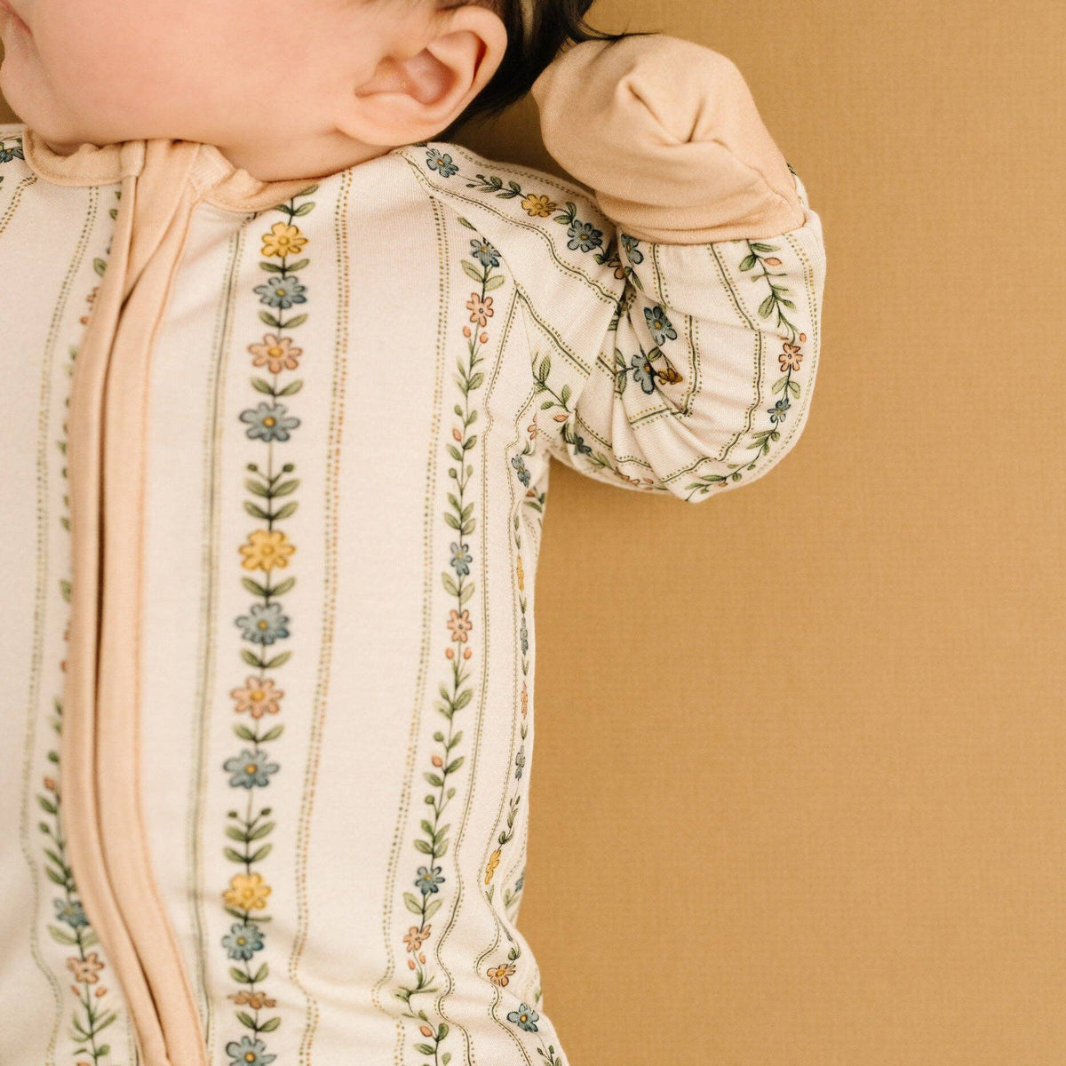 Little One Shop - Dainty Daisy Bamboo Sleeper - Baby Dill