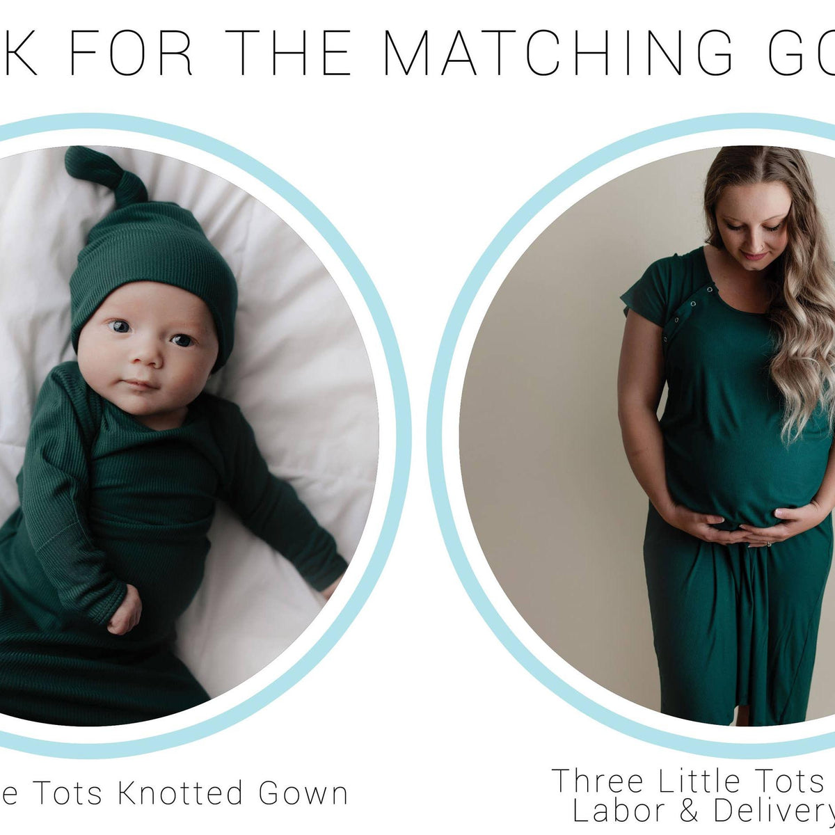 Ribbed Knotted Newborn Baby Gown Sleepwear