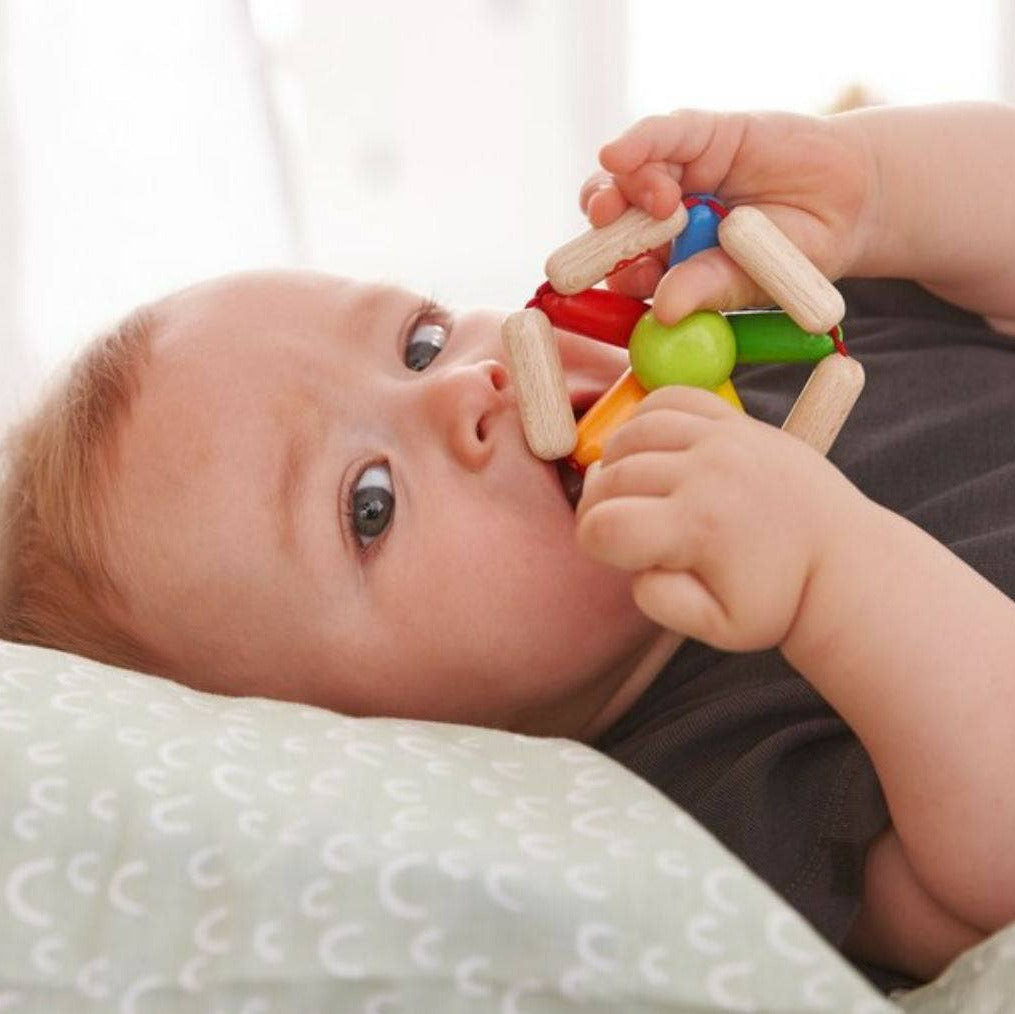 Color Carousel Wooden Baby Rattle - Baby Dill